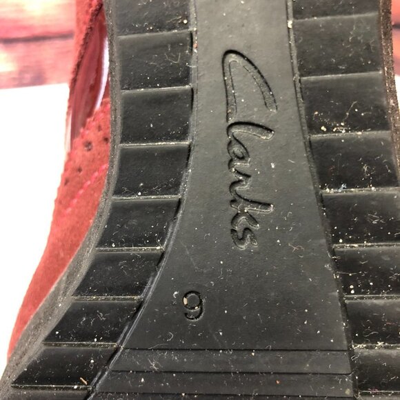 Clarks Somerset Wine Brogue Oxford Derby Suede Lace Up Shoes - Picture 11 of 14